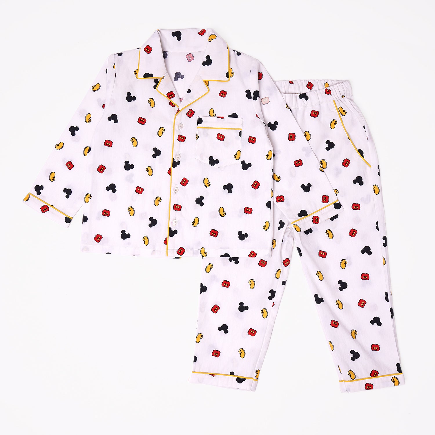 Cotton | Boat House Mickey Print Baby Boys Night Suit | Nightwear | Sleepwear for Baby/Kids