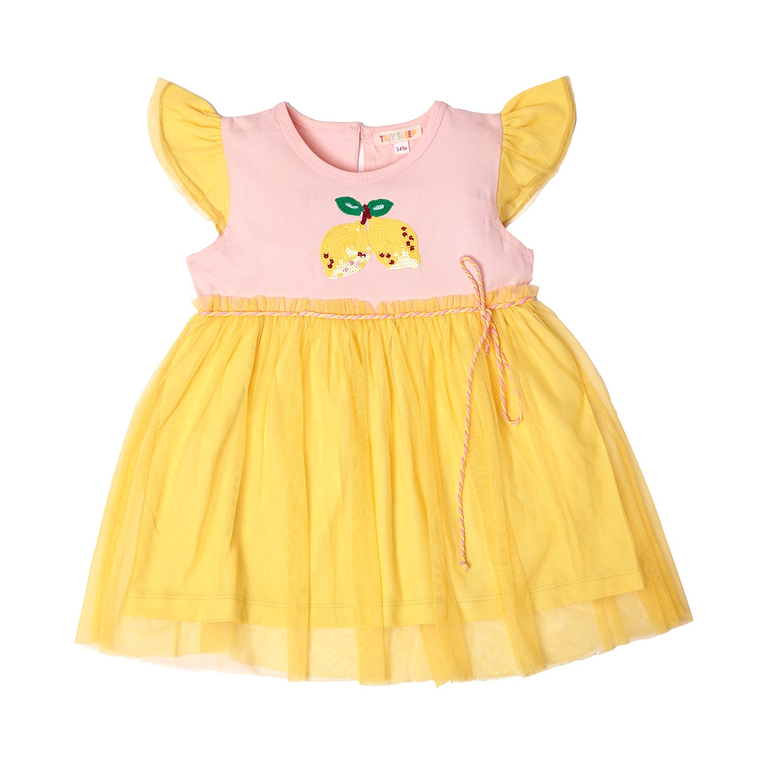 Lemon Design Summer Party Dress Frock for Baby Girls