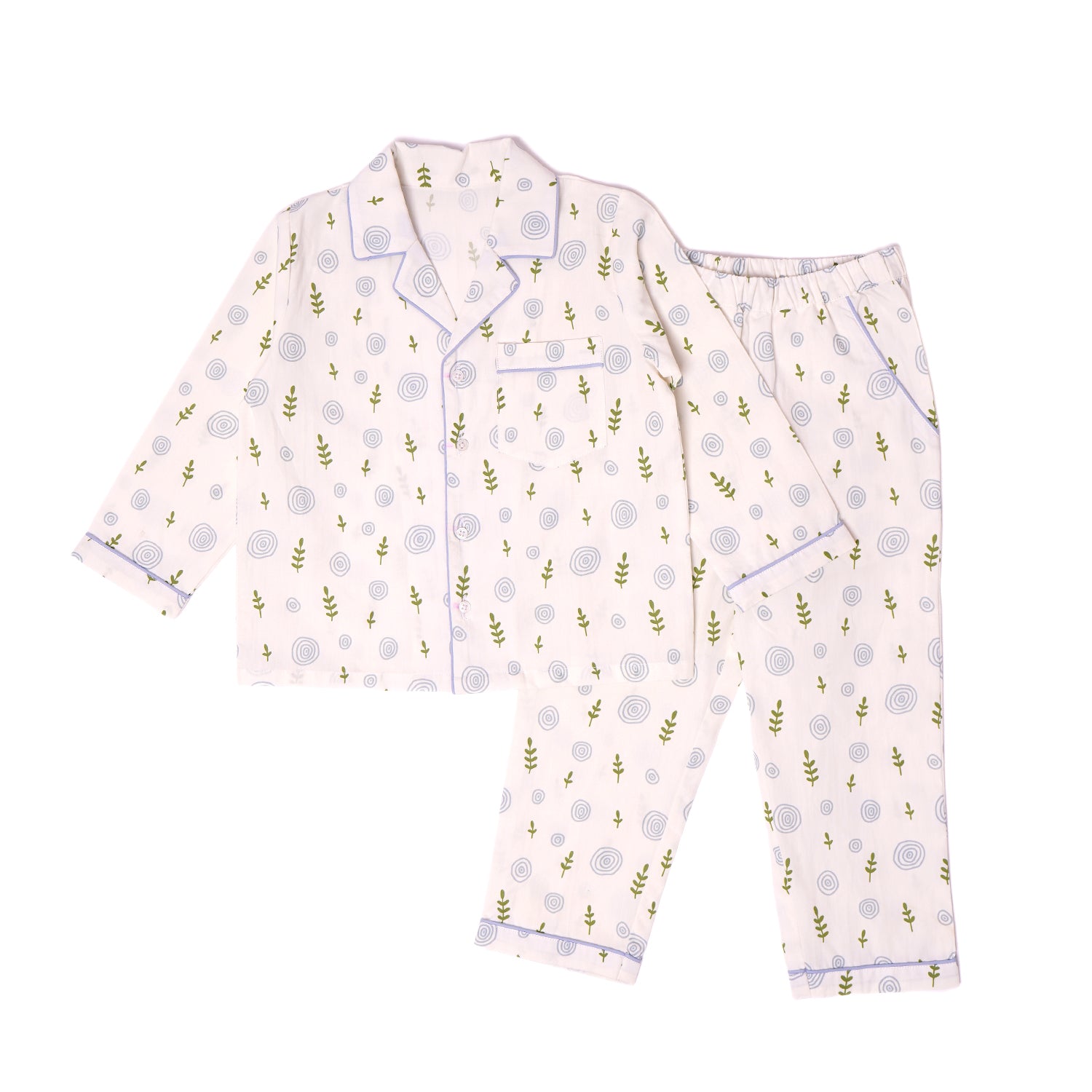 100% Cotton | Spiral Print Baby Boys Night Suit | Nightwear | Sleepwear for Baby/Kids