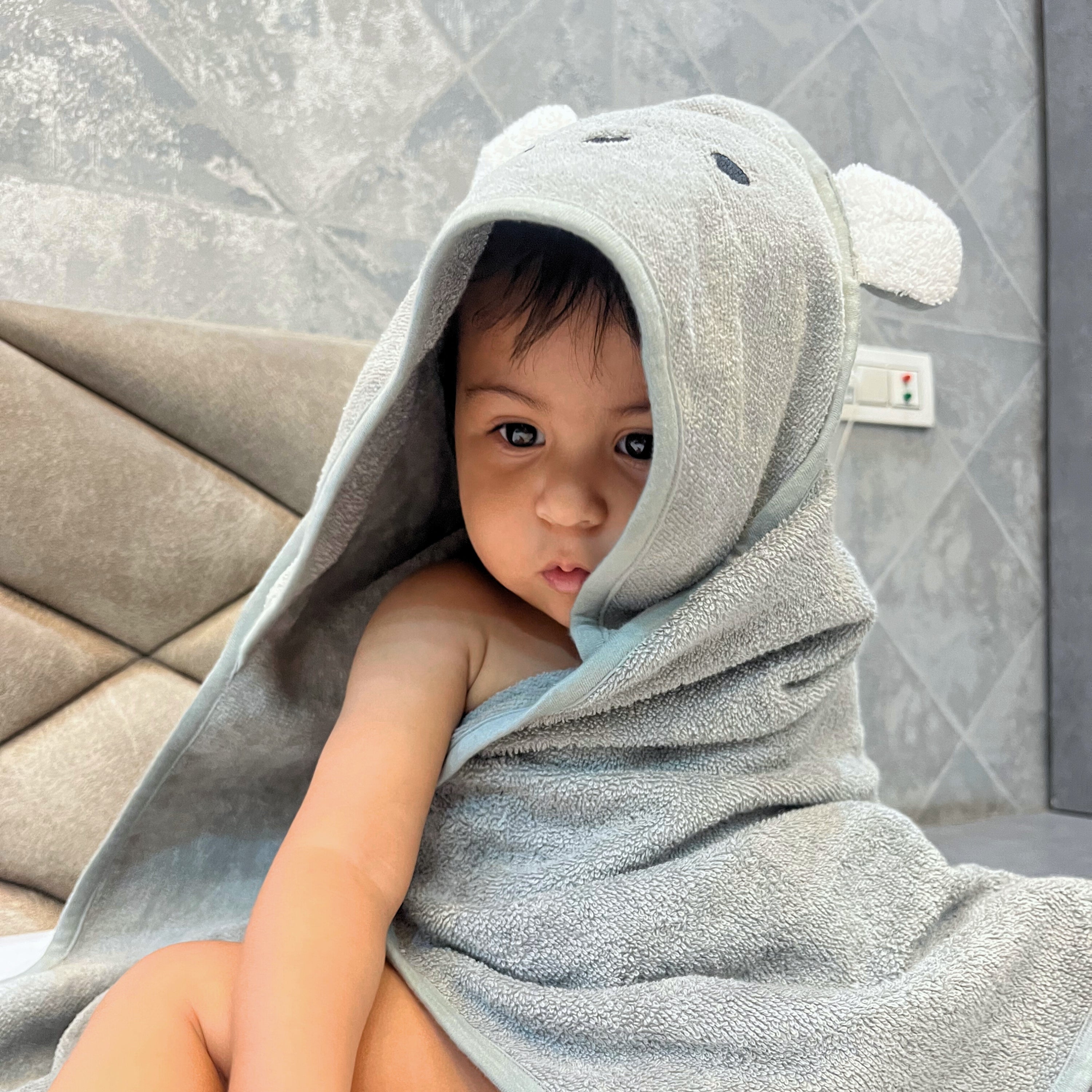 Hooded Bath Towel -  Teddy