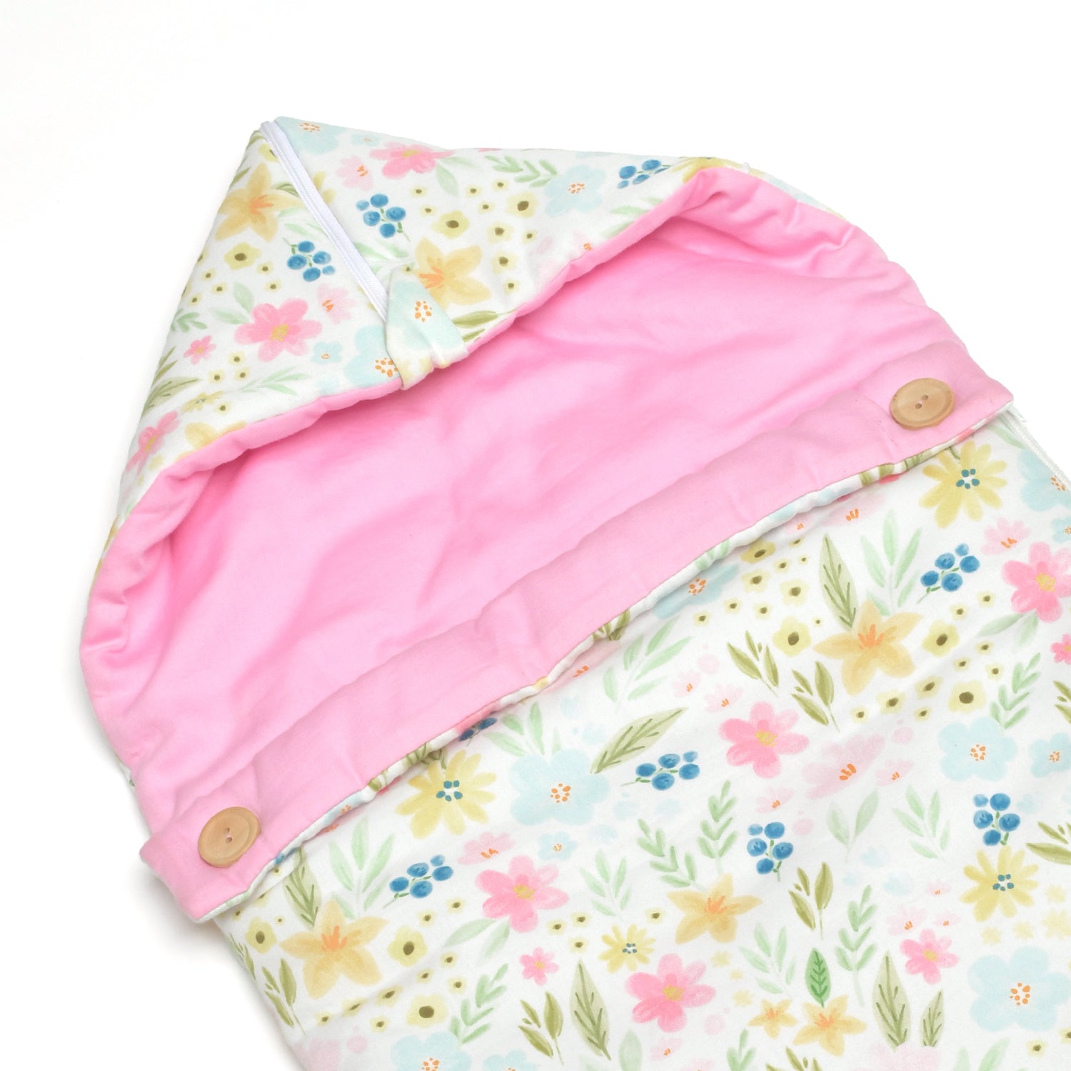 Baby Cotton Carry Nest  - Secret Garden Baby Pink
