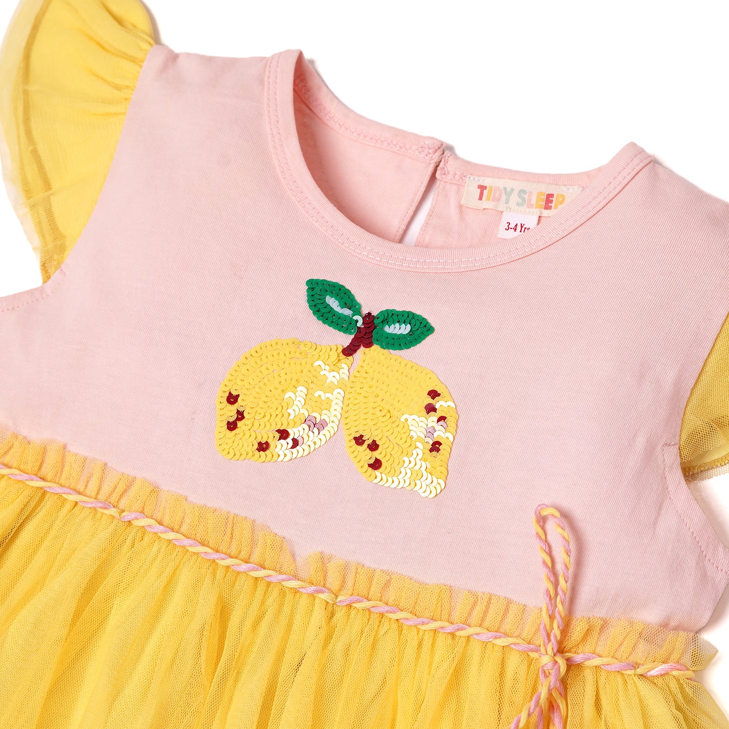 Lemon Design Summer Party Dress Frock for Baby Girls