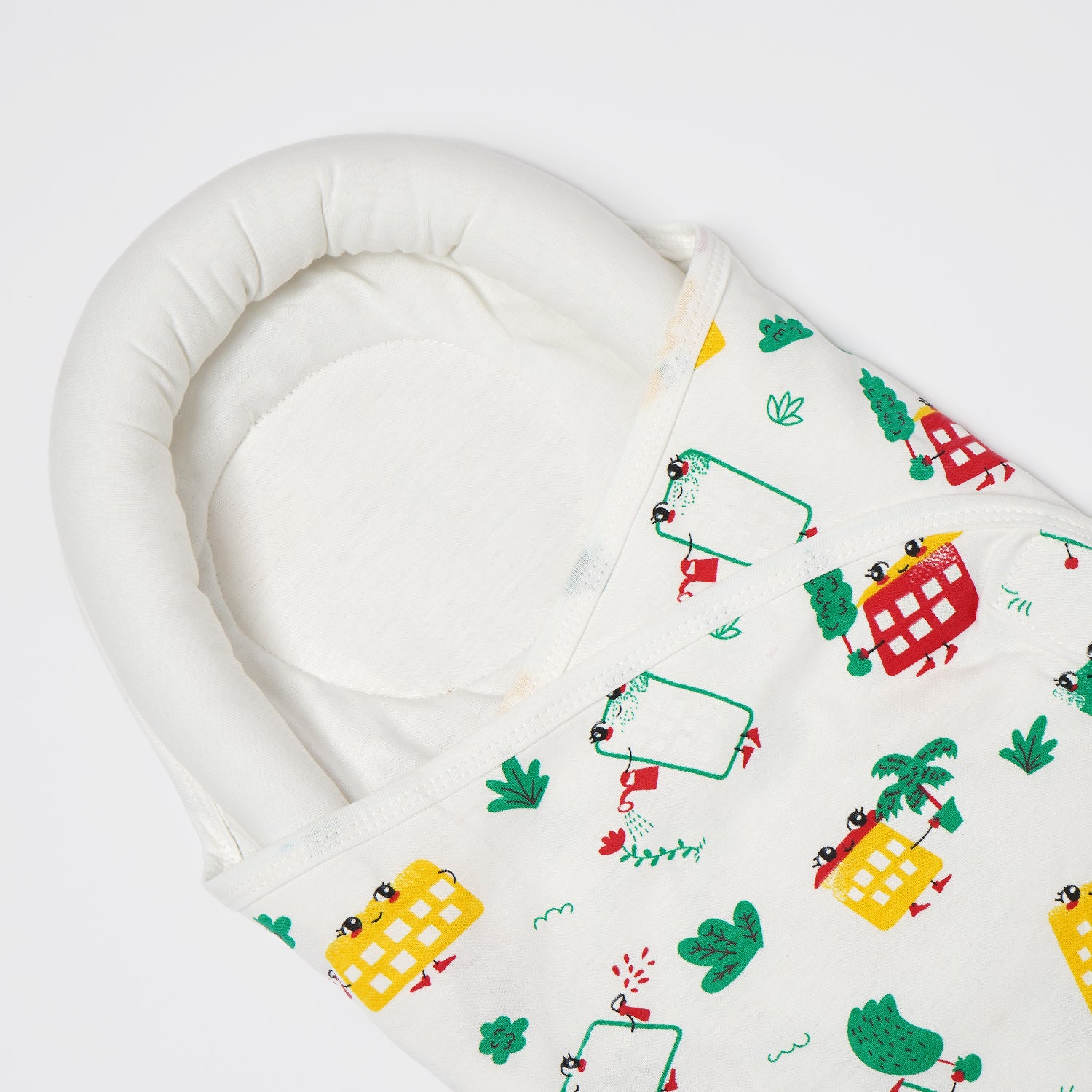 Baby Pod Wrapper For New Born  - White Wild City