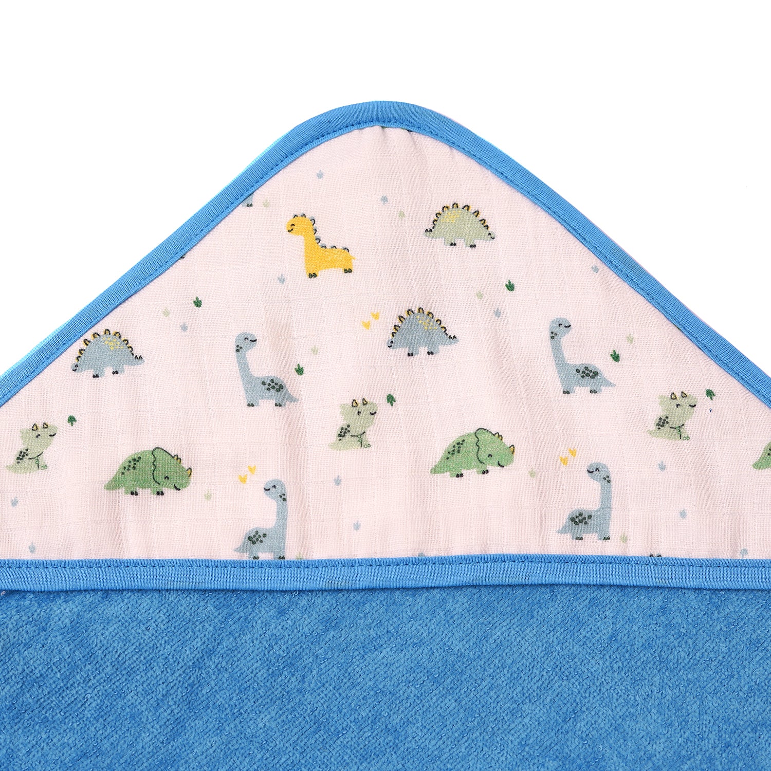 Baby Woven Hood Bath Towel -  Little Dino (Blue)