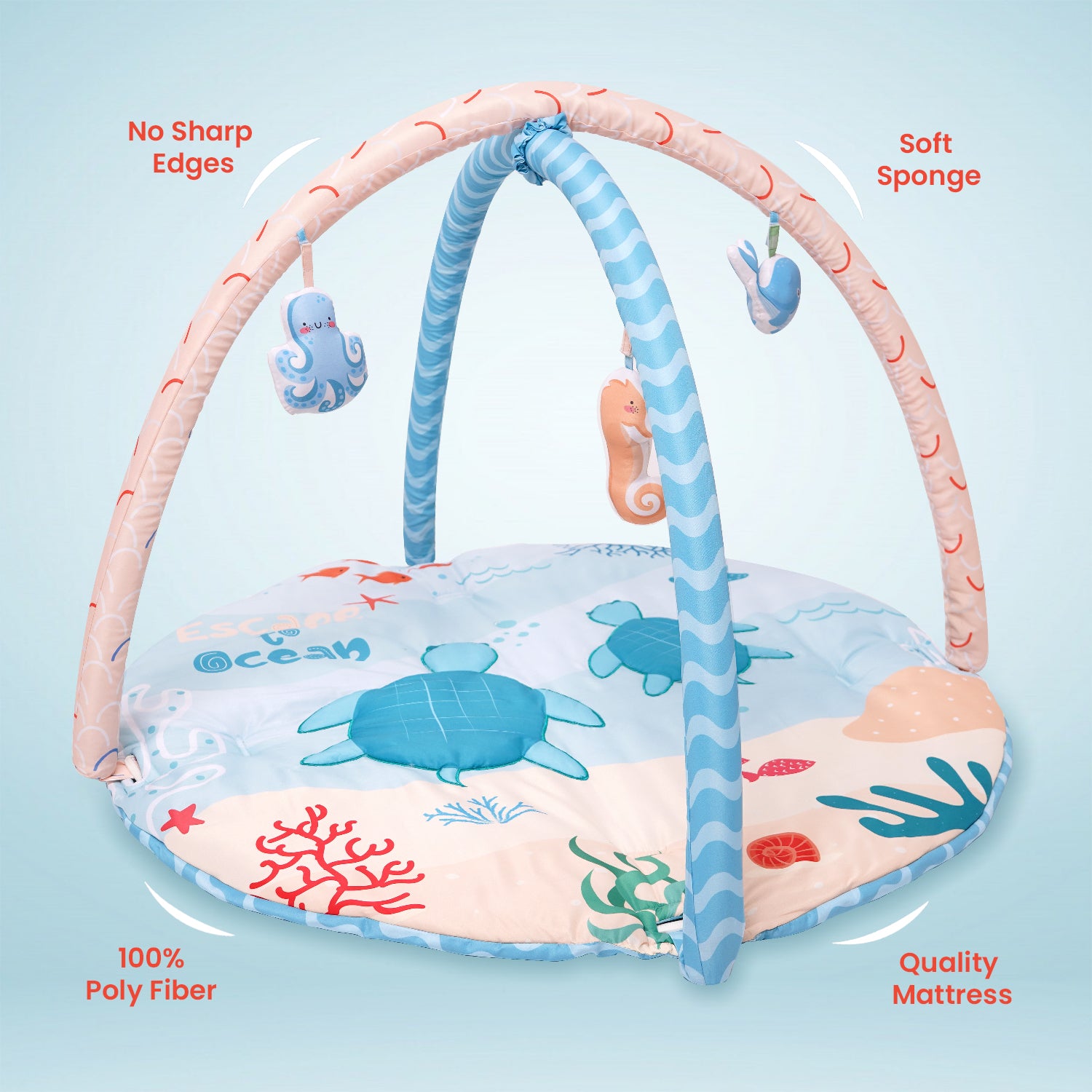 Baby Play Mat | 4 Detachable Toys, | In to the Sea