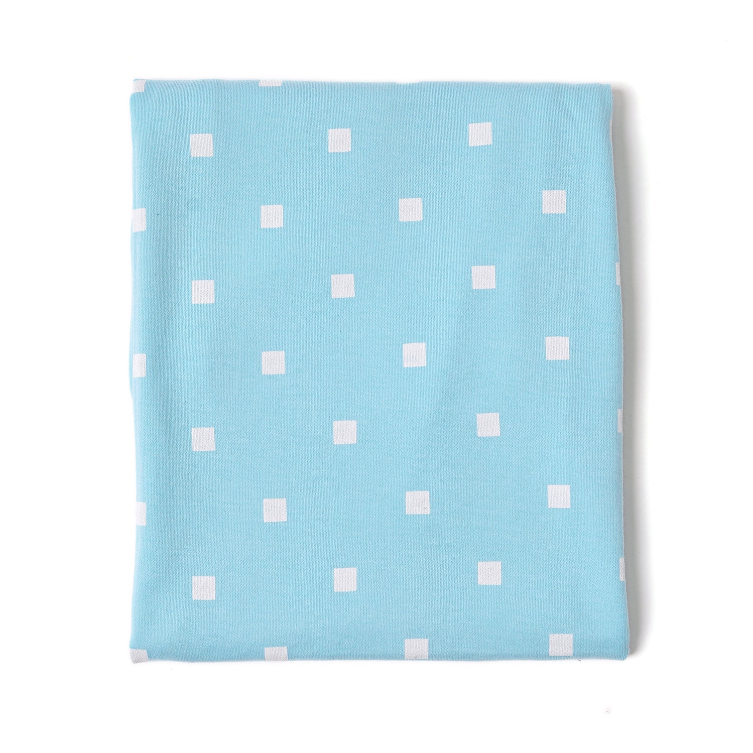 Cotton Jersey Swaddle - Blue Polka