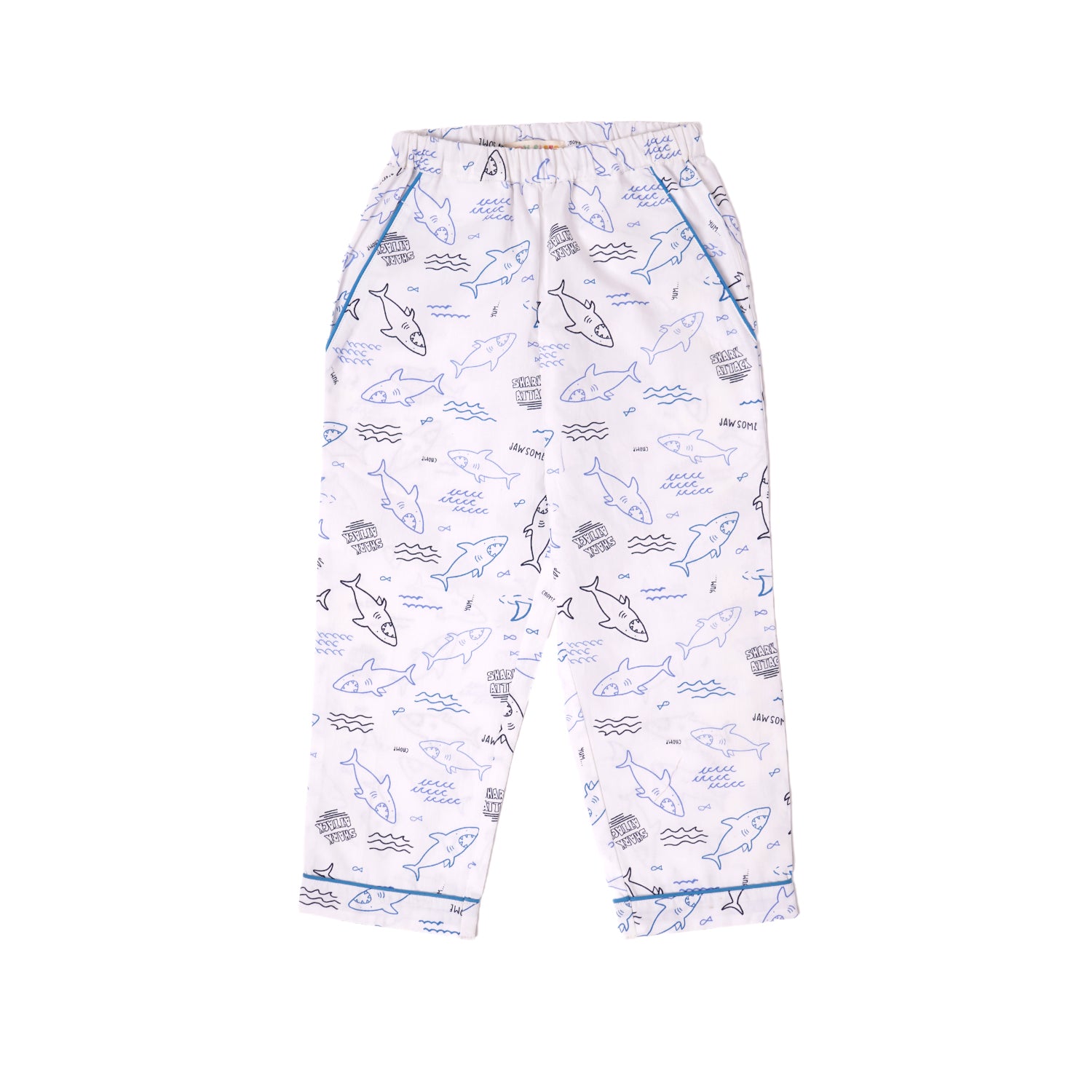 Cotton Blend | Shark Print Baby Boys  Night Suit | Nightwear | Sleepwear for Baby/Kids