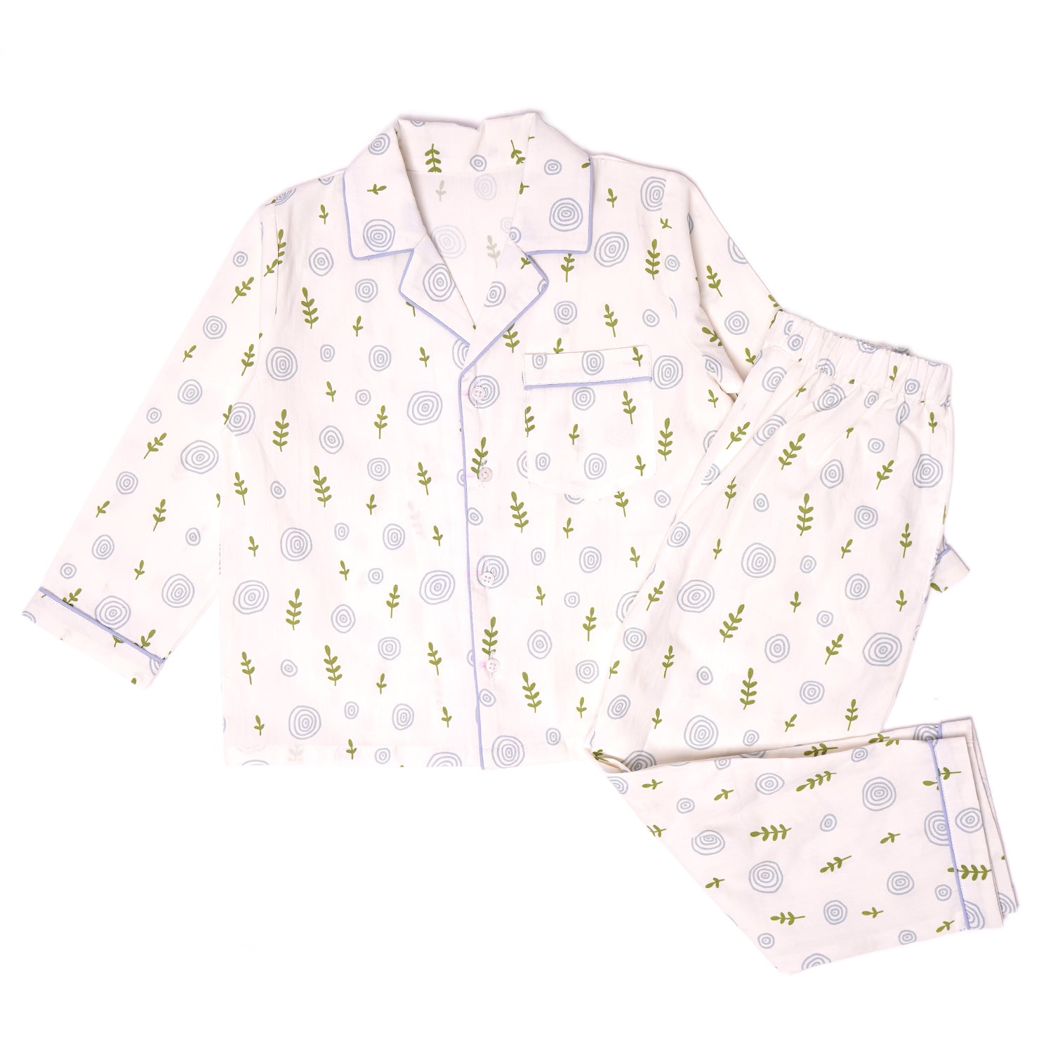 100% Cotton | Spiral Print Baby Boys Night Suit | Nightwear | Sleepwear for Baby/Kids