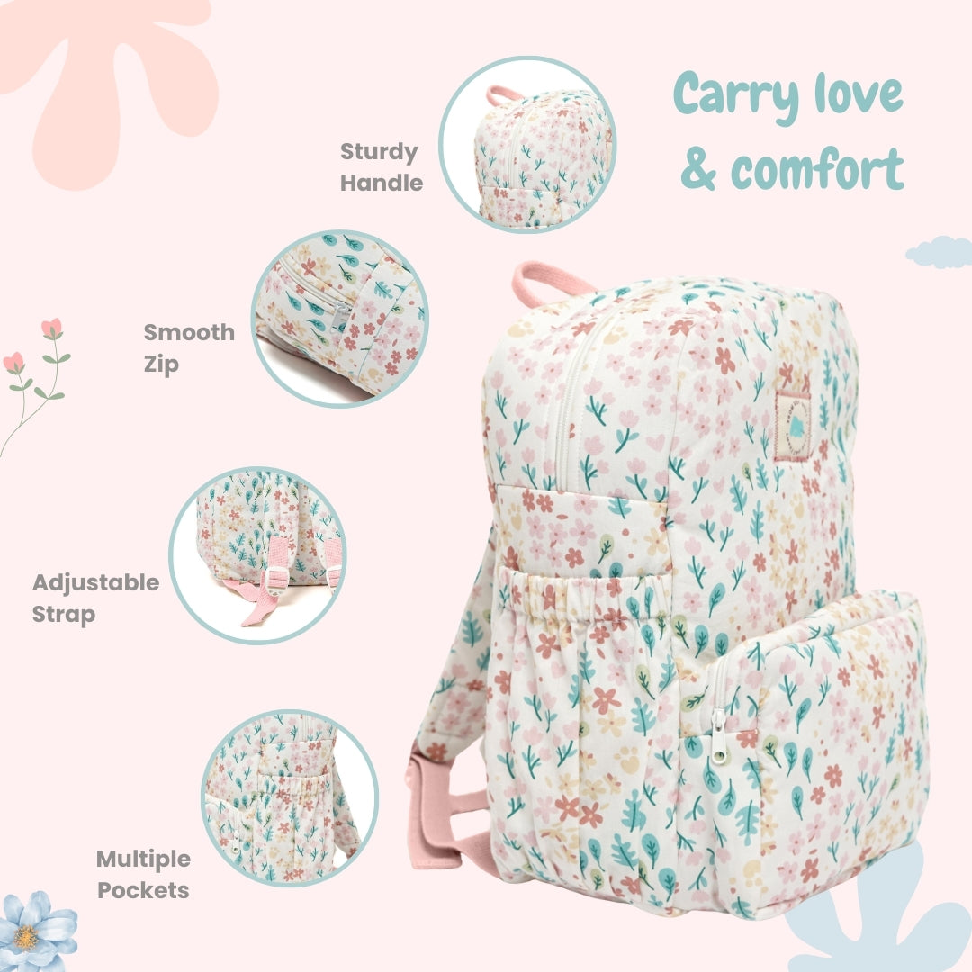 Cute Toddler Backpack |Pink Floral