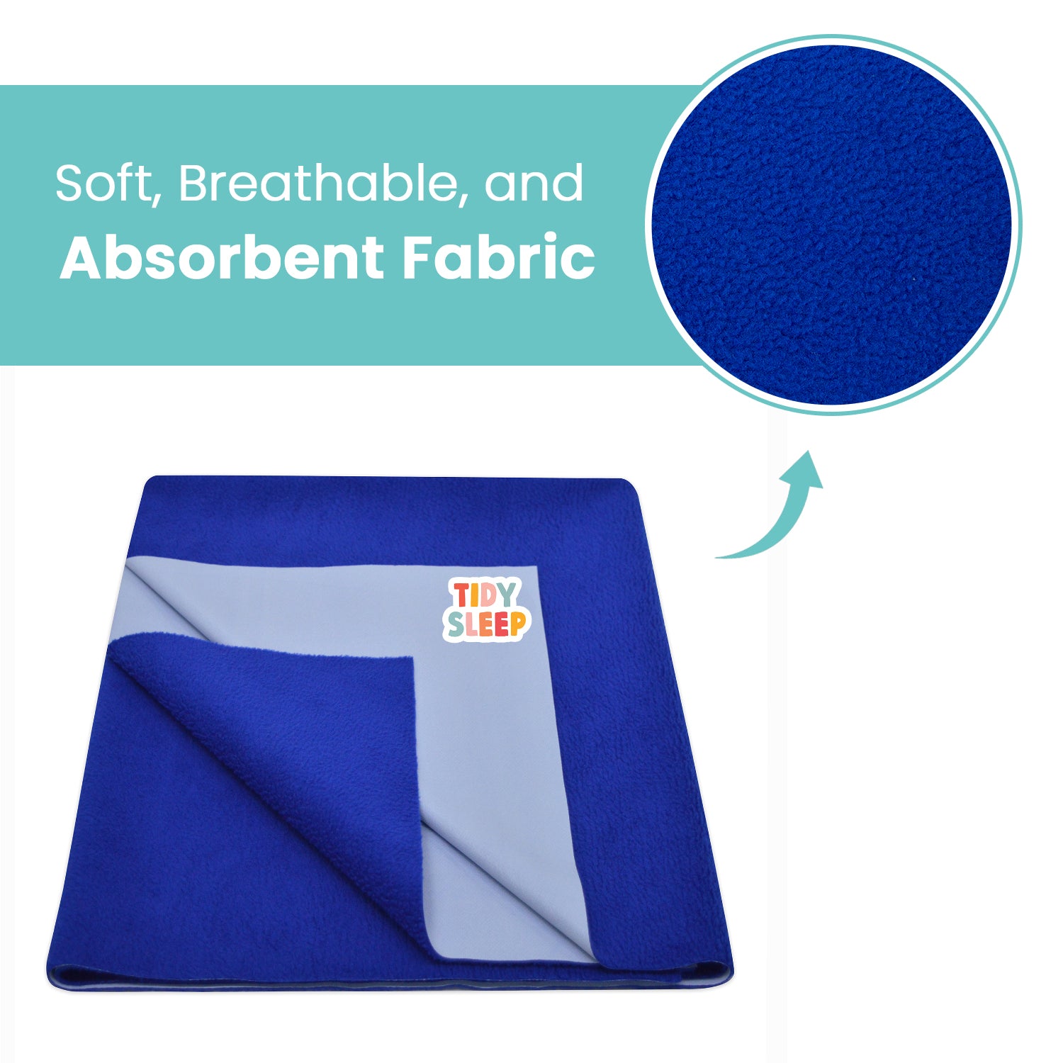 Waterproof Baby Bed Protector Dry Sheet For New Born Babies , Pack of 4,  ( Royal Blue )