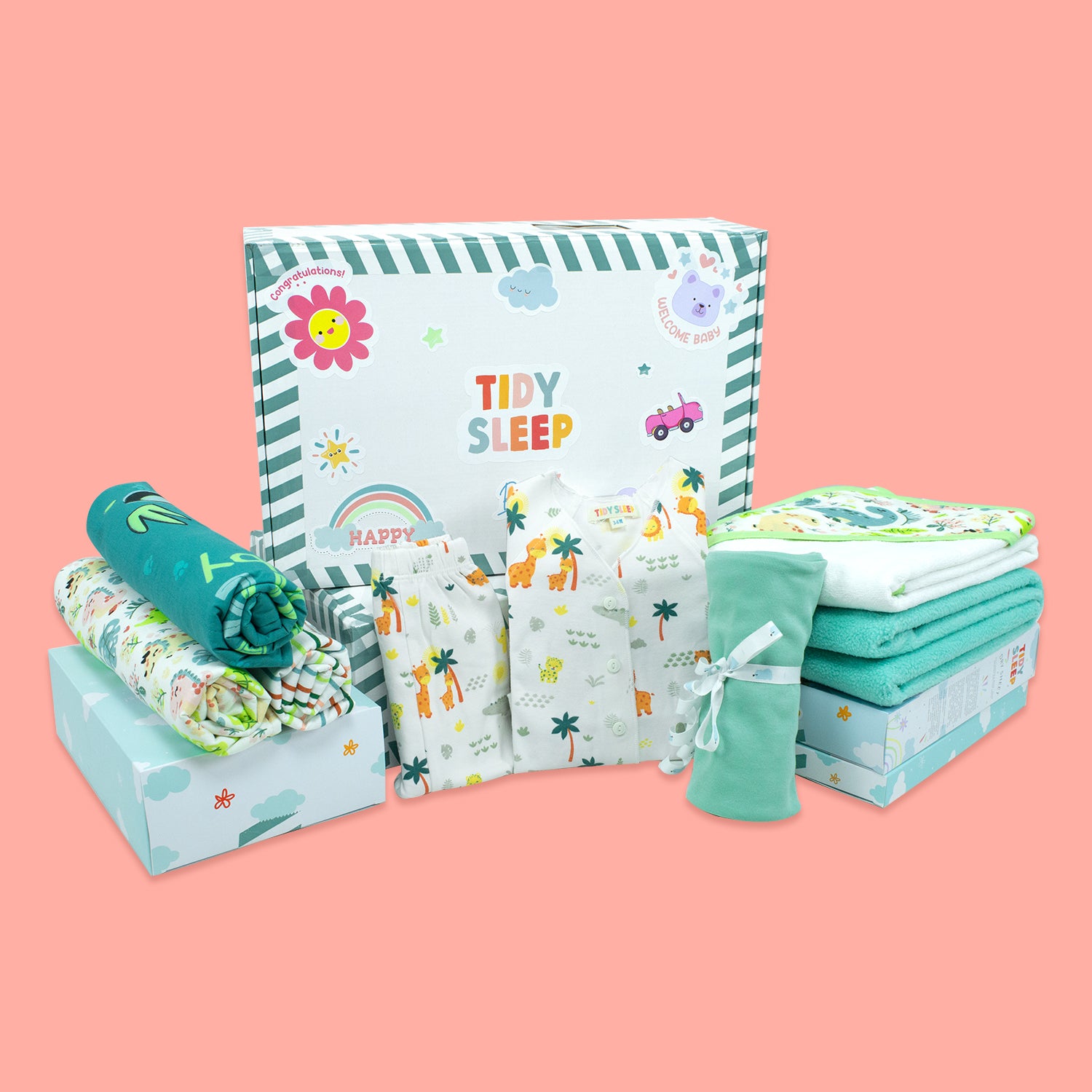 New Born Baby Essentials Box Multicolor - Pack of 5