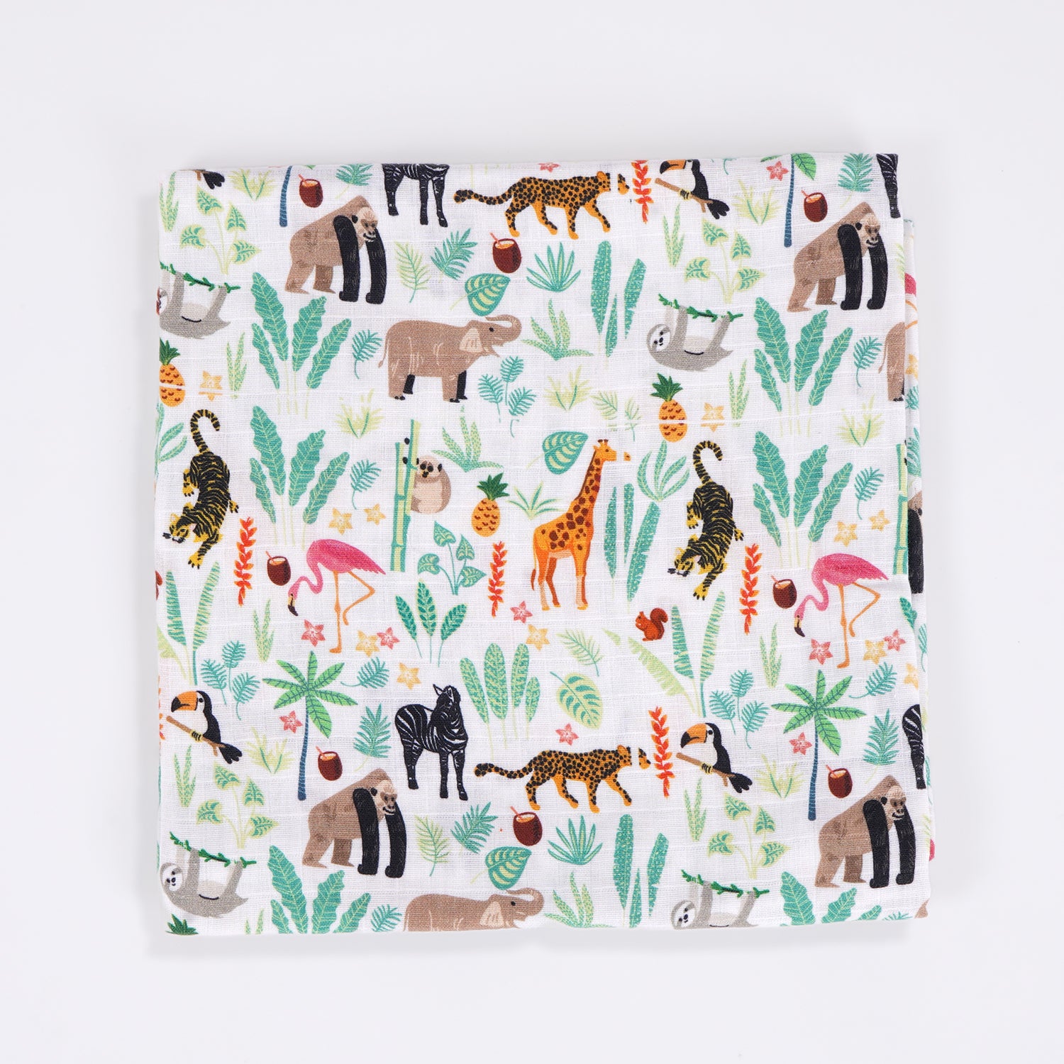 Baby changing mat with jungle animal print