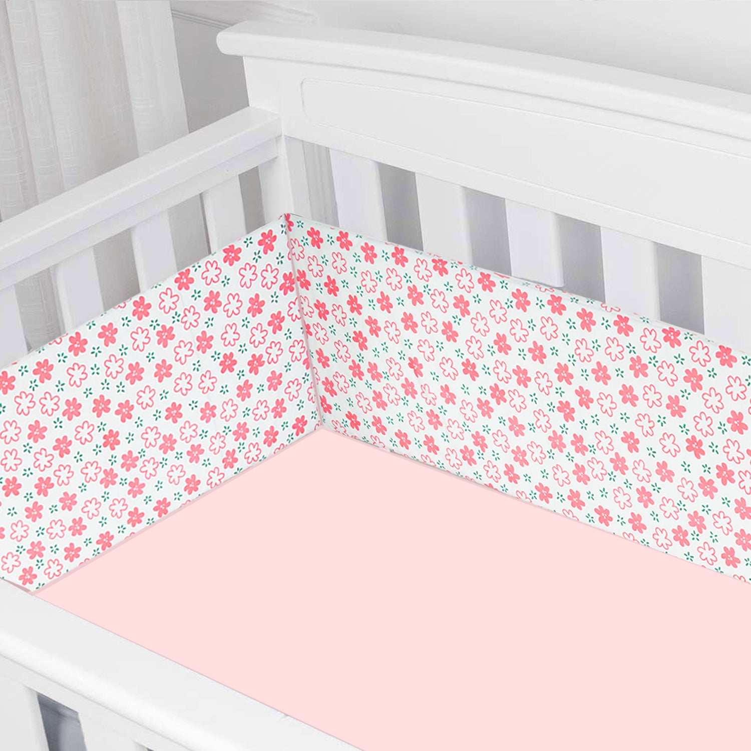 Organic Cot Bumper - Blossom Pink