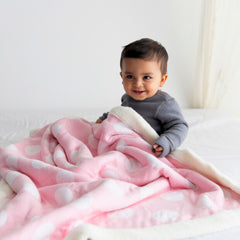 Mink Fleece Blanket - Pink Polka