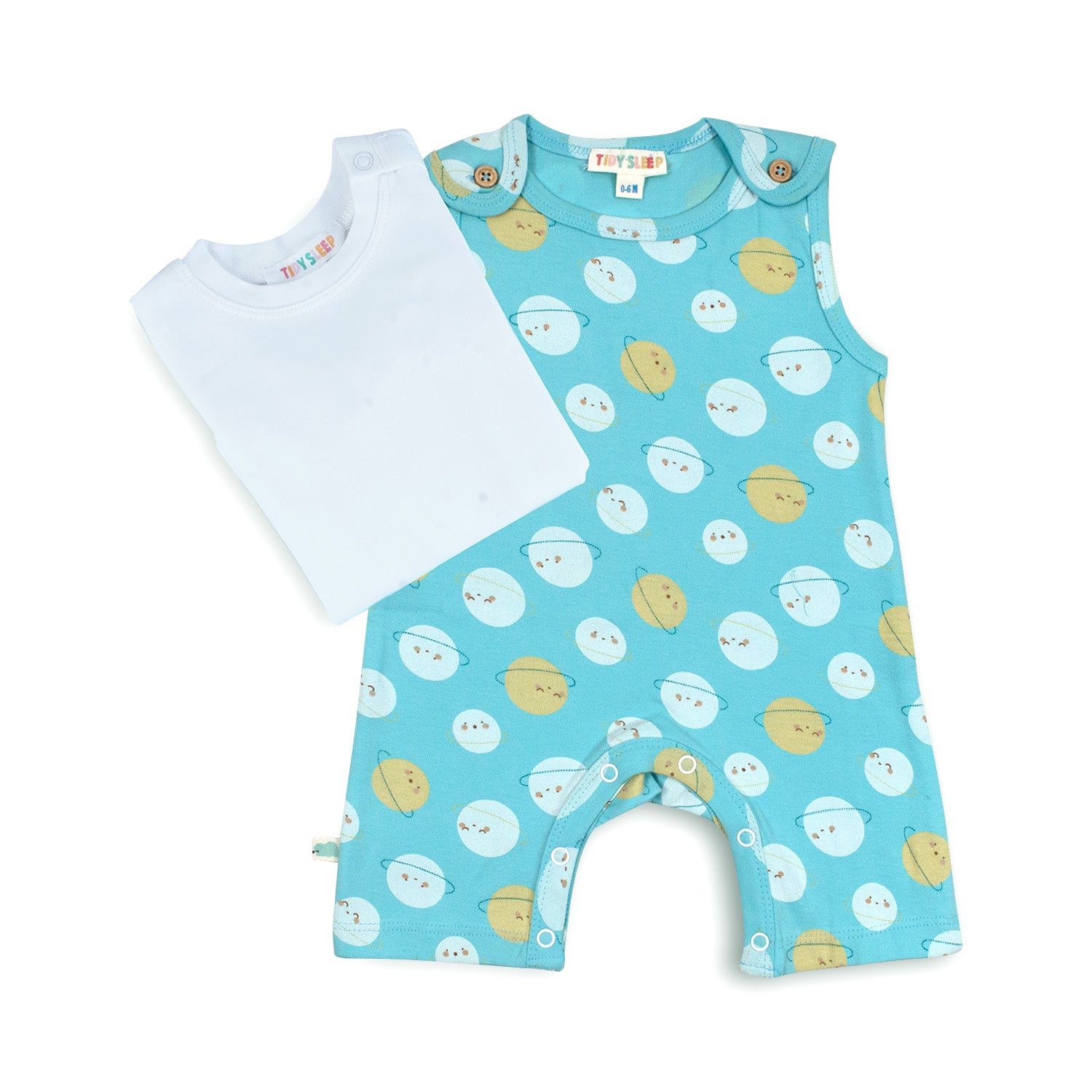 Baby Romper With T-shirt -Saturn Out in World