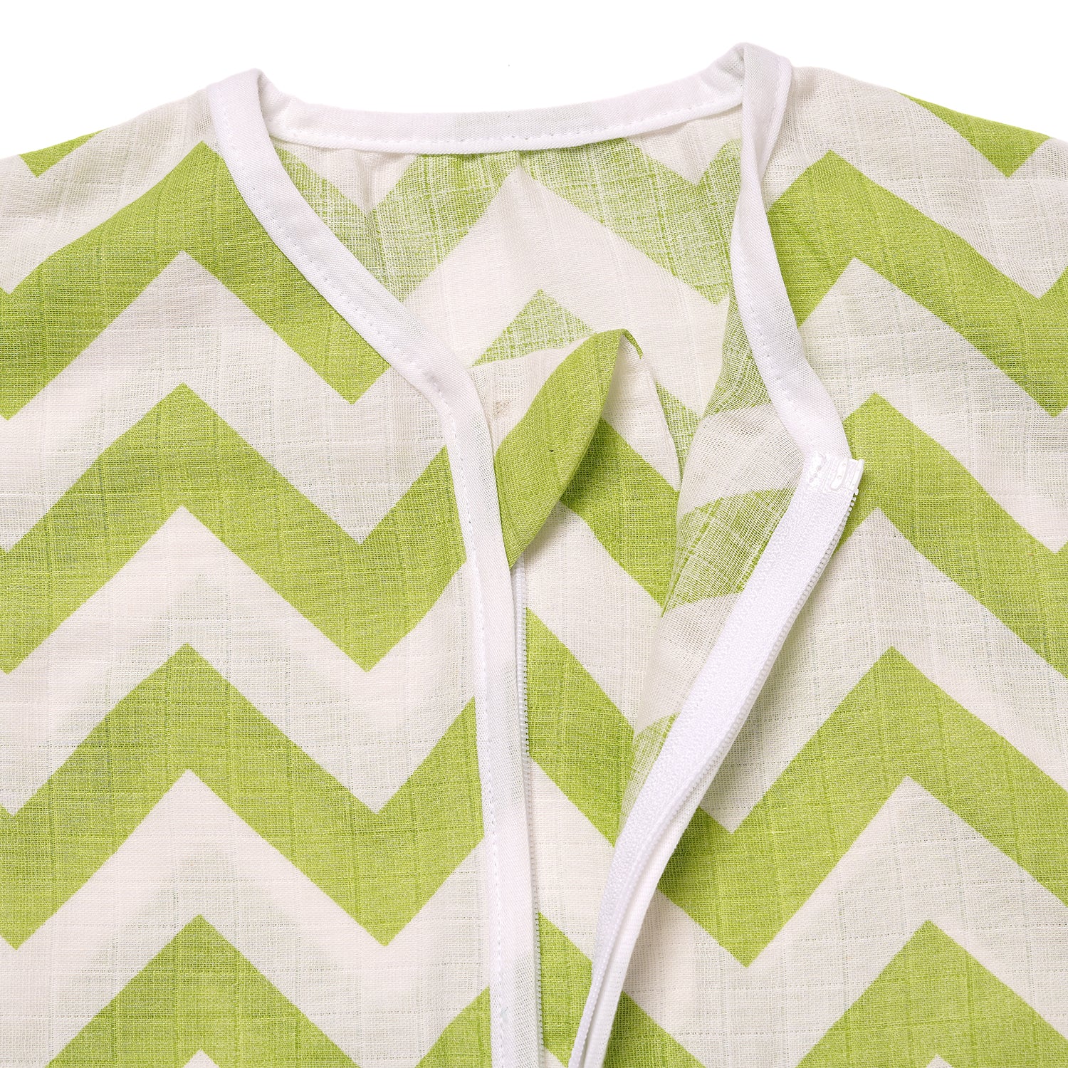 Cotton Muslin Sleeping Bag – Chevron Green