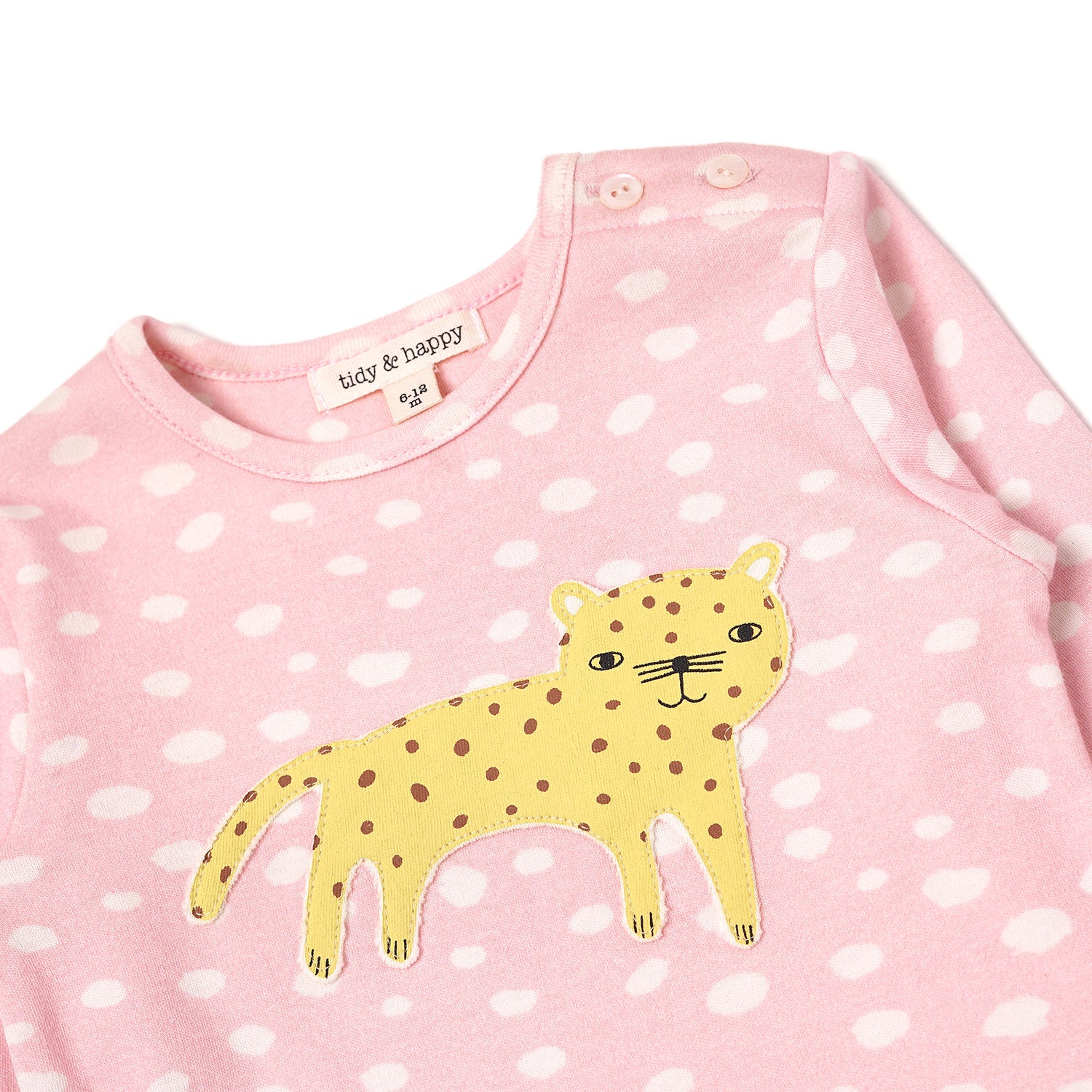 Stylish Comfy Pink Polka (Leopard Print) Top for baby Girls