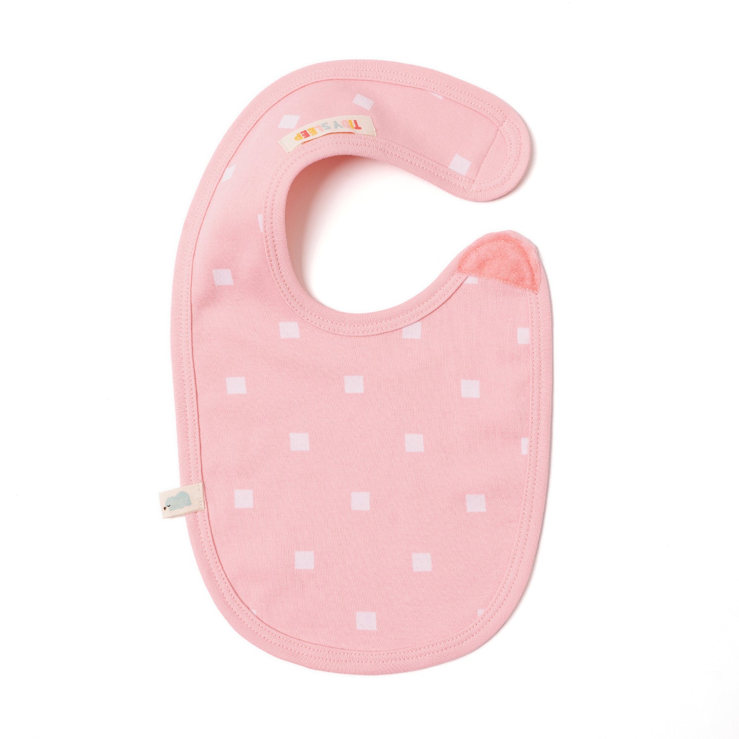 Cotton Jersey BIB for Baby - Pink Polka