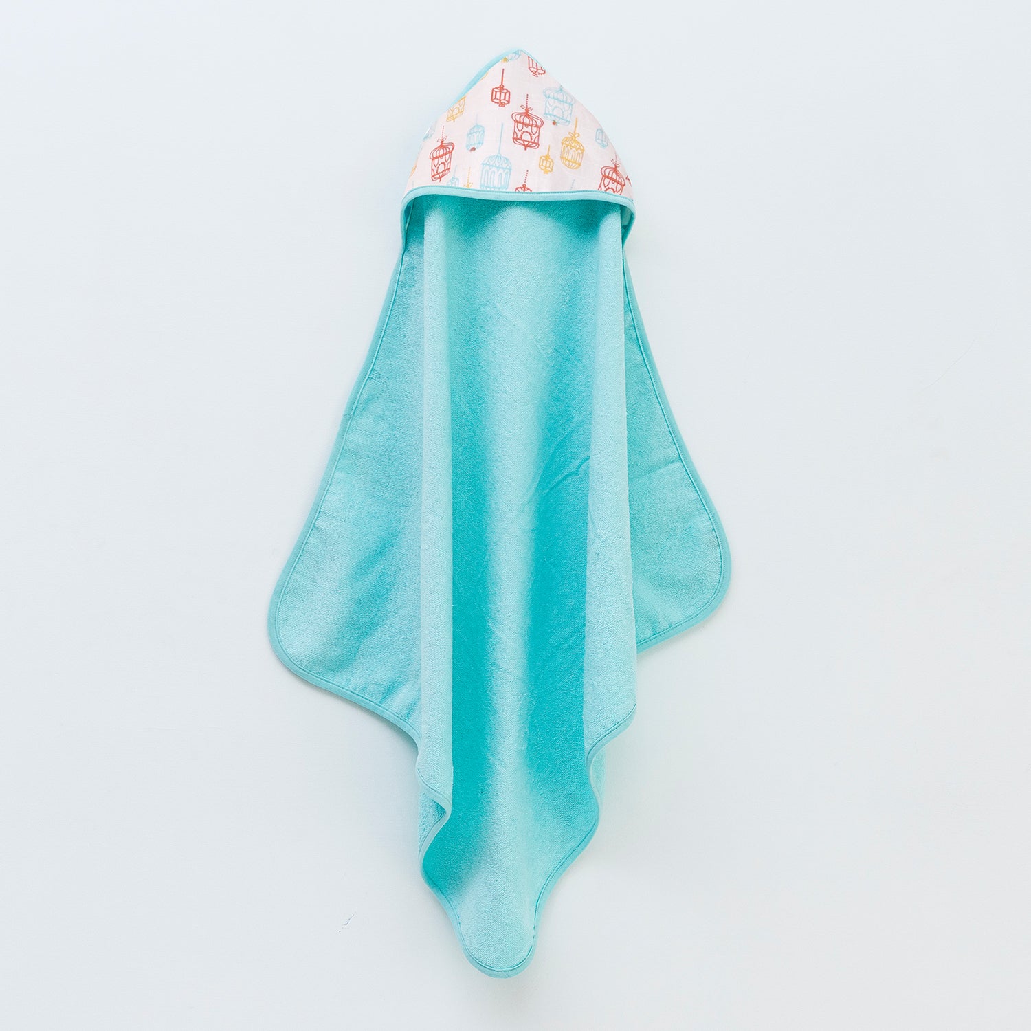 Baby Woven Hood Bath Towel - Little Finder Lamp (Blue)