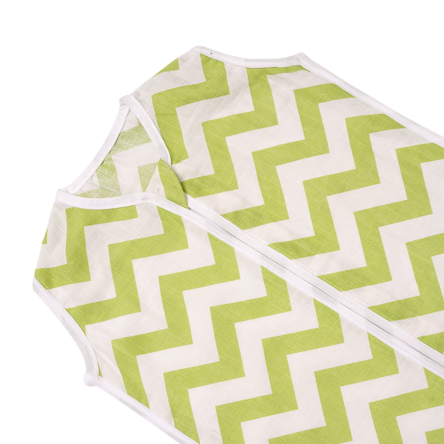 Cotton Muslin Sleeping Bag – Chevron Green