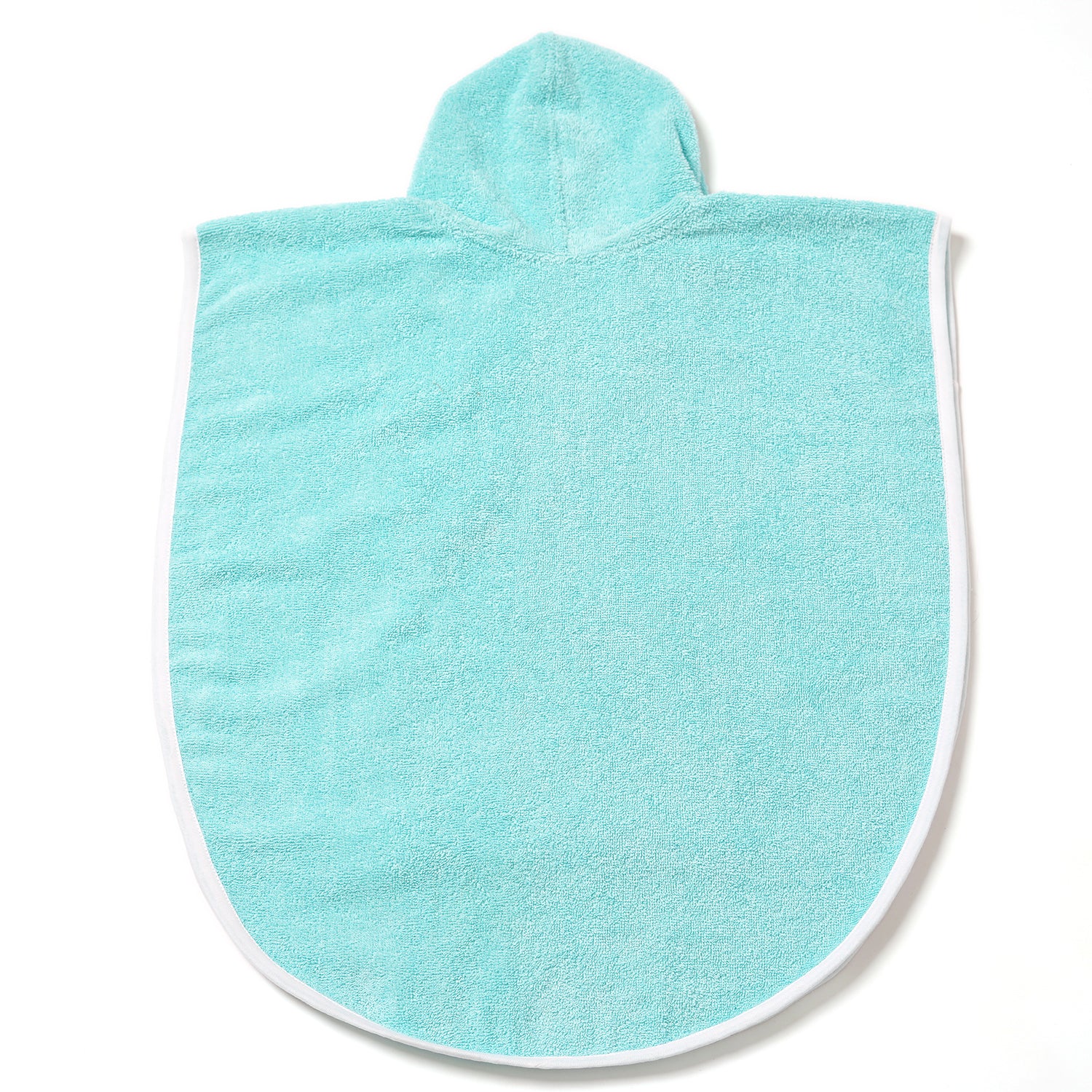 100% Cotton Woven Baby Poncho Towel Soft and Absorbent Hooded Towel (Baby Blue)