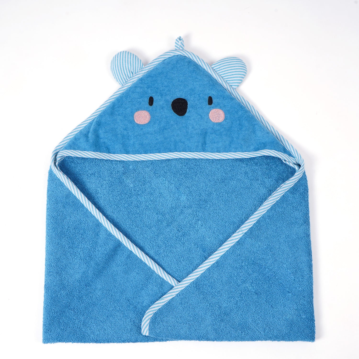 Baby Woven Hooded Bath Towel -  Koala (Blue)