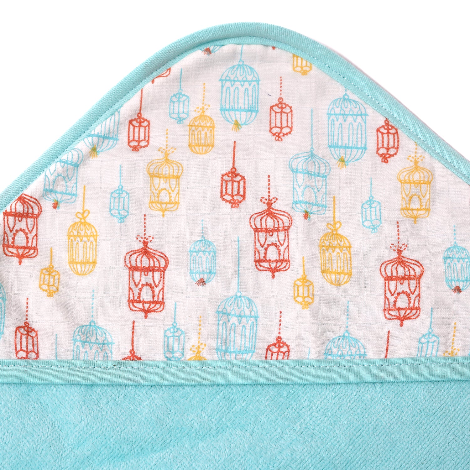 Baby Woven Hood Bath Towel - Little Finder Lamp (Blue)