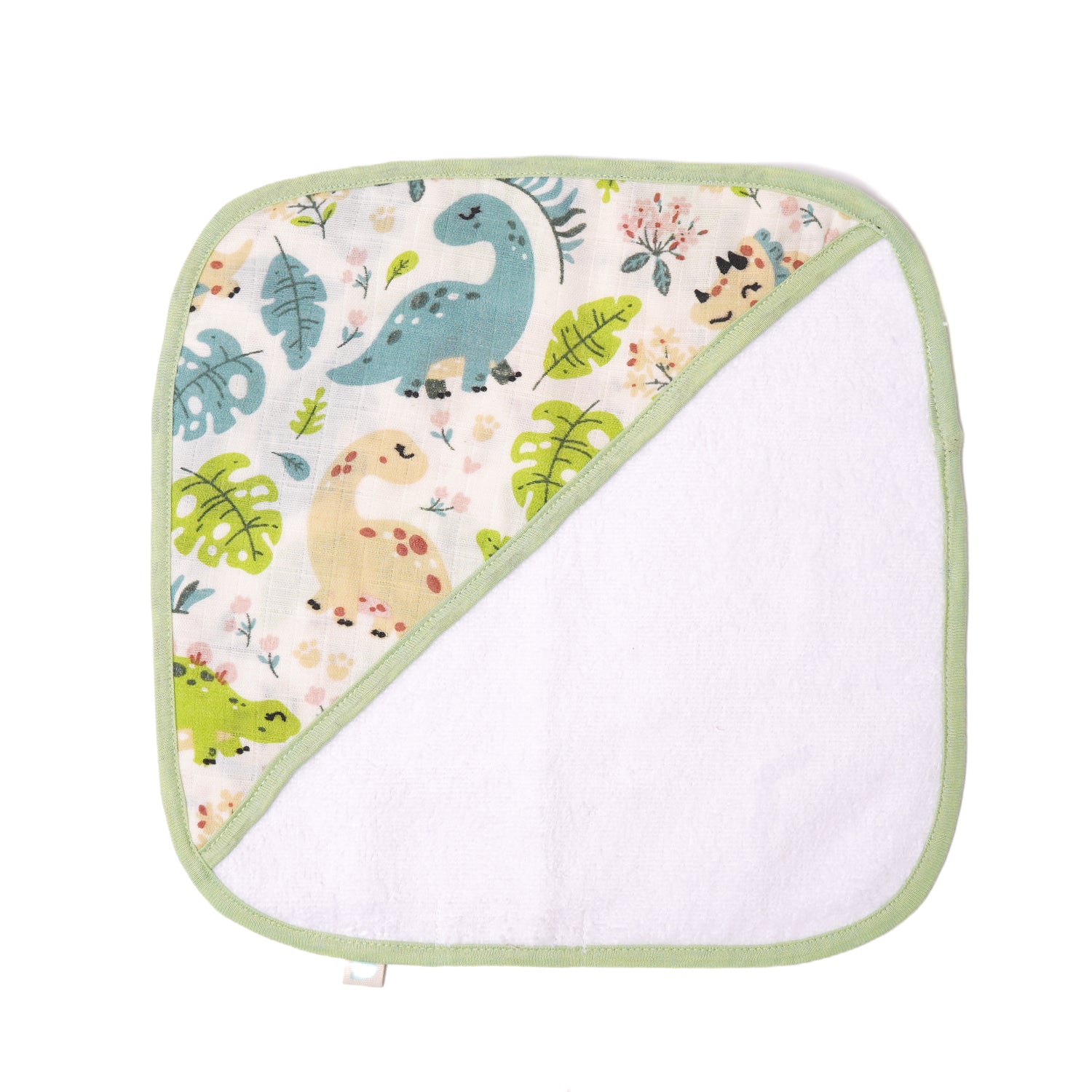 Muslin Baby Face Cloth/Face Towel for New Born Pack 2 ( Mom&Me & Dino )