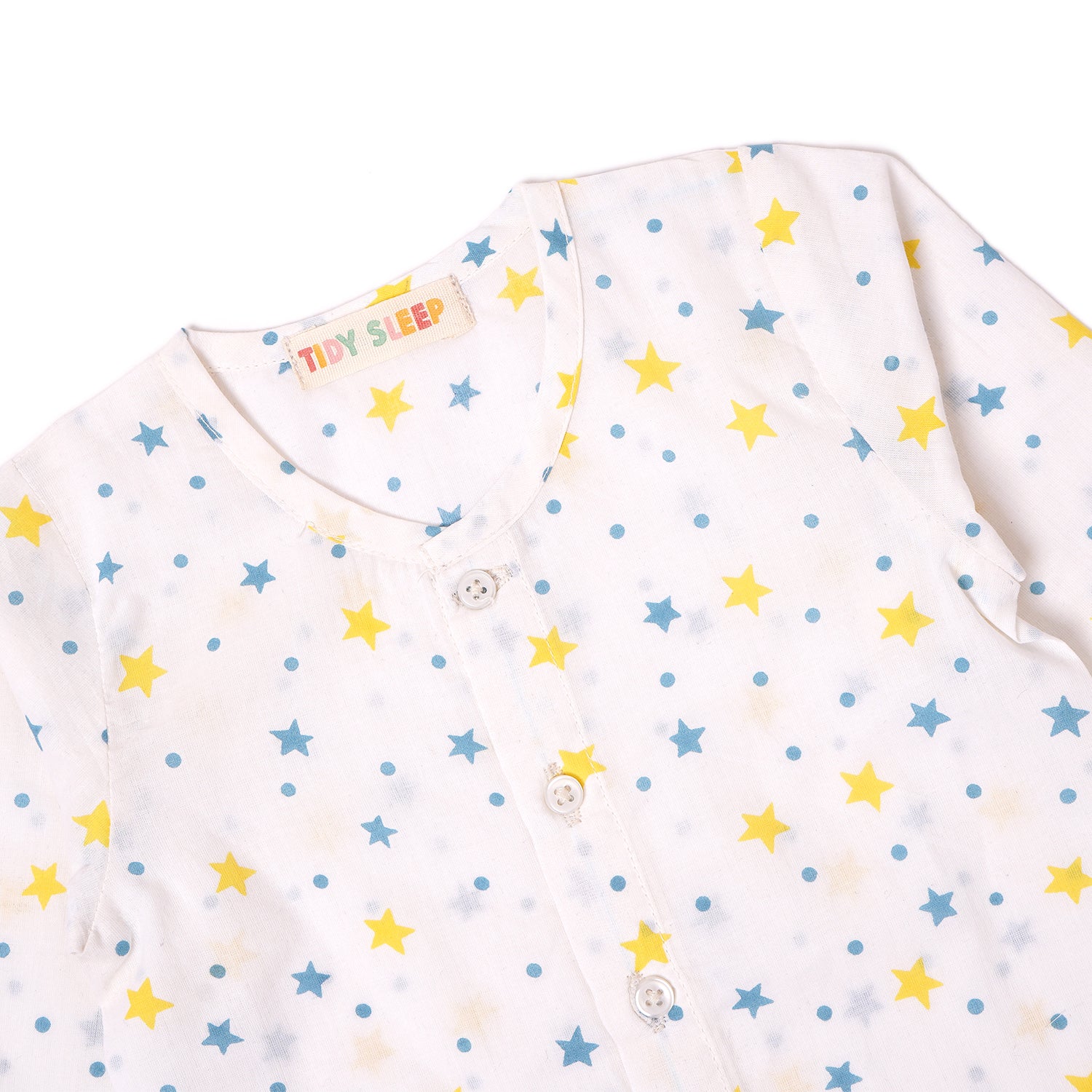 100% Cotton | Star Print Baby Boys | Jhabla Set for Baby/Kids