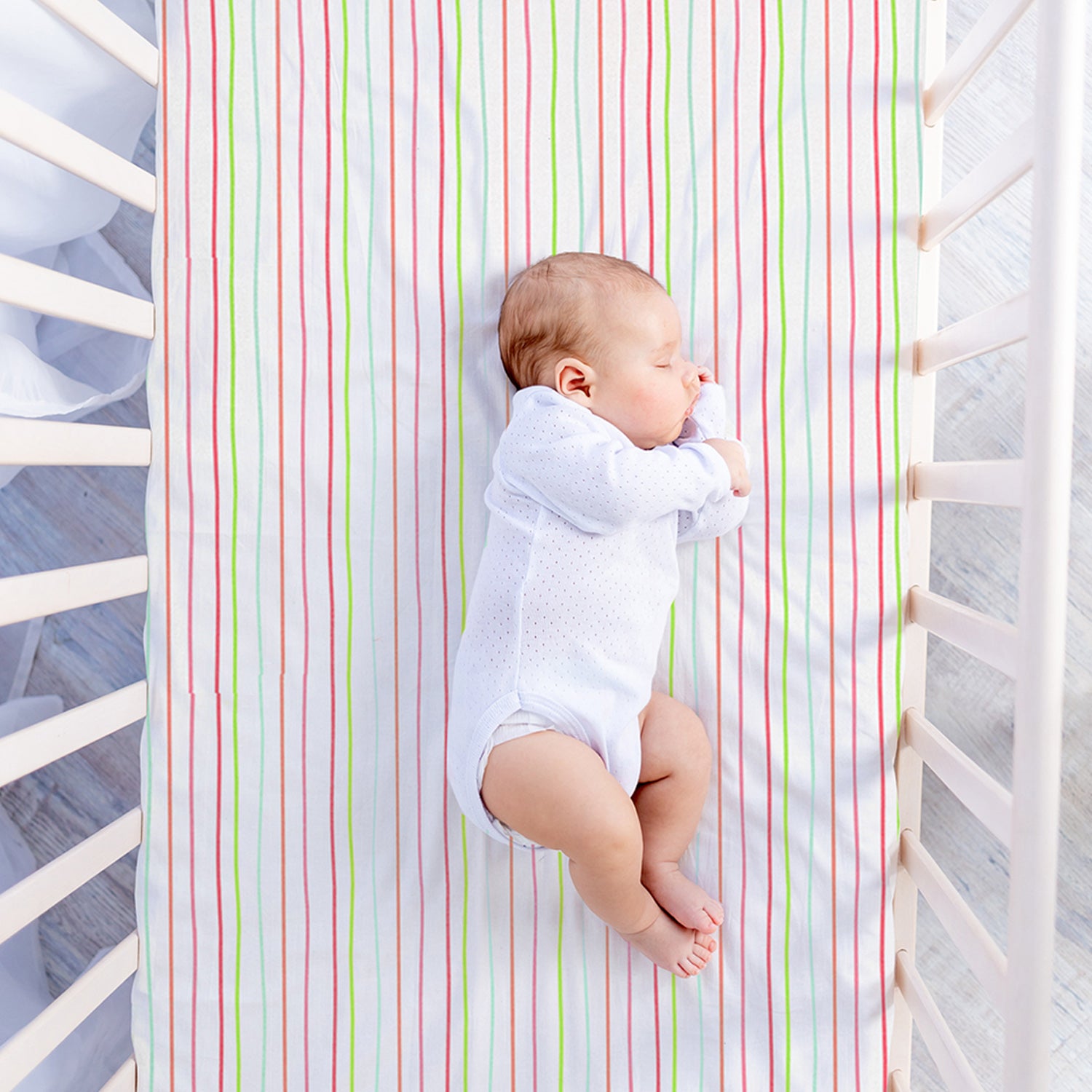 Pink fitted cot sheet best sale