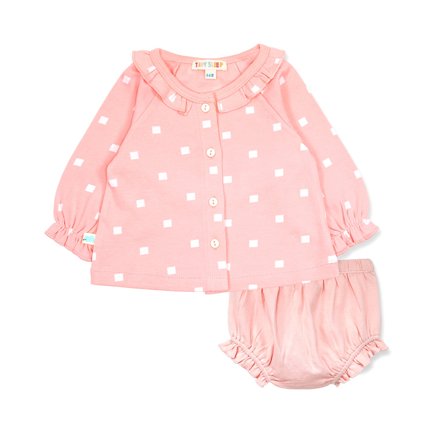 Polka Pink Jhabla Baby Dress Set