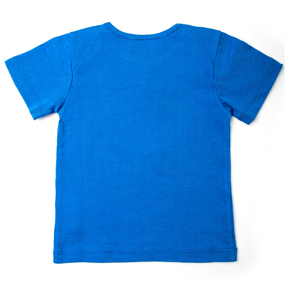 Super Dude - Half Sleeved Cotton T-Shirt Blue