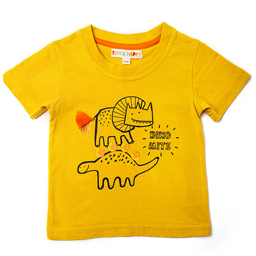 Tidy Sleep Dino Mite - Half Sleeved Cotton T-Shirt