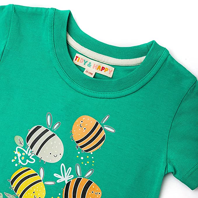 Busy Bee - Half Sleeved Cotton T-Shirt