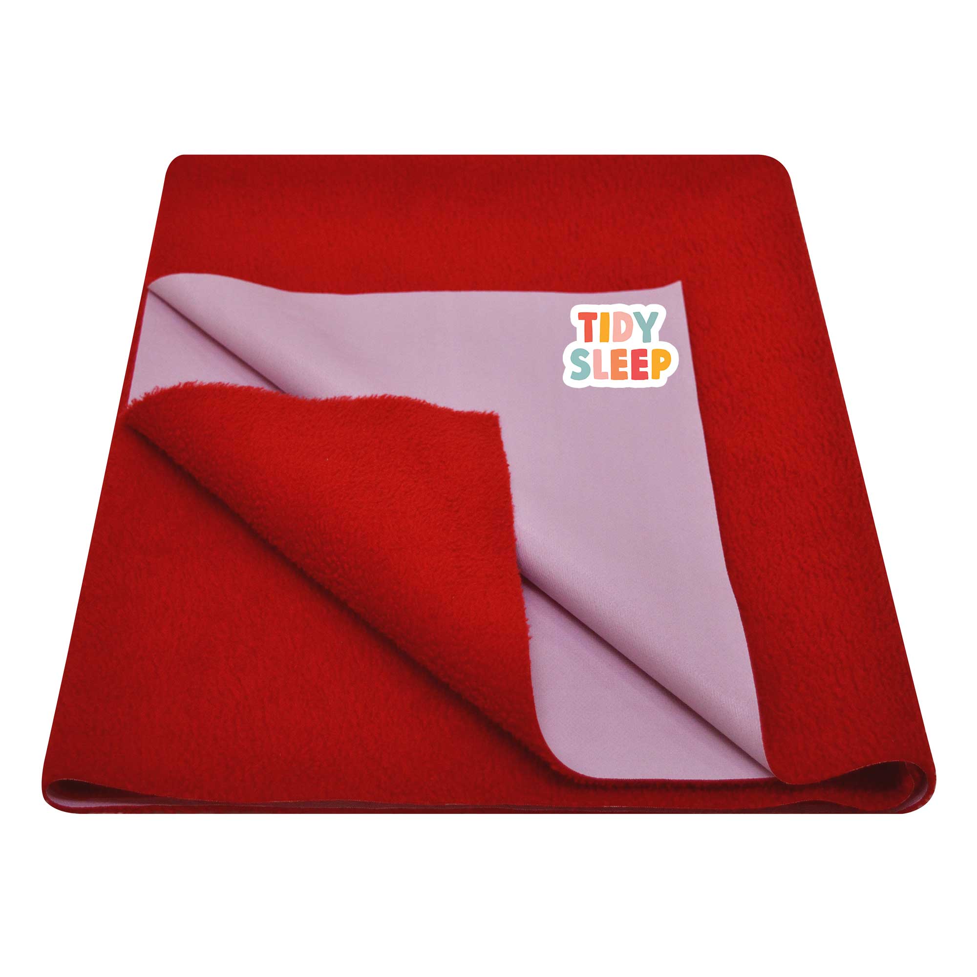 Tidy Sleep Waterproof Baby Bed Protector Dry Sheet For New Born Babies - Red