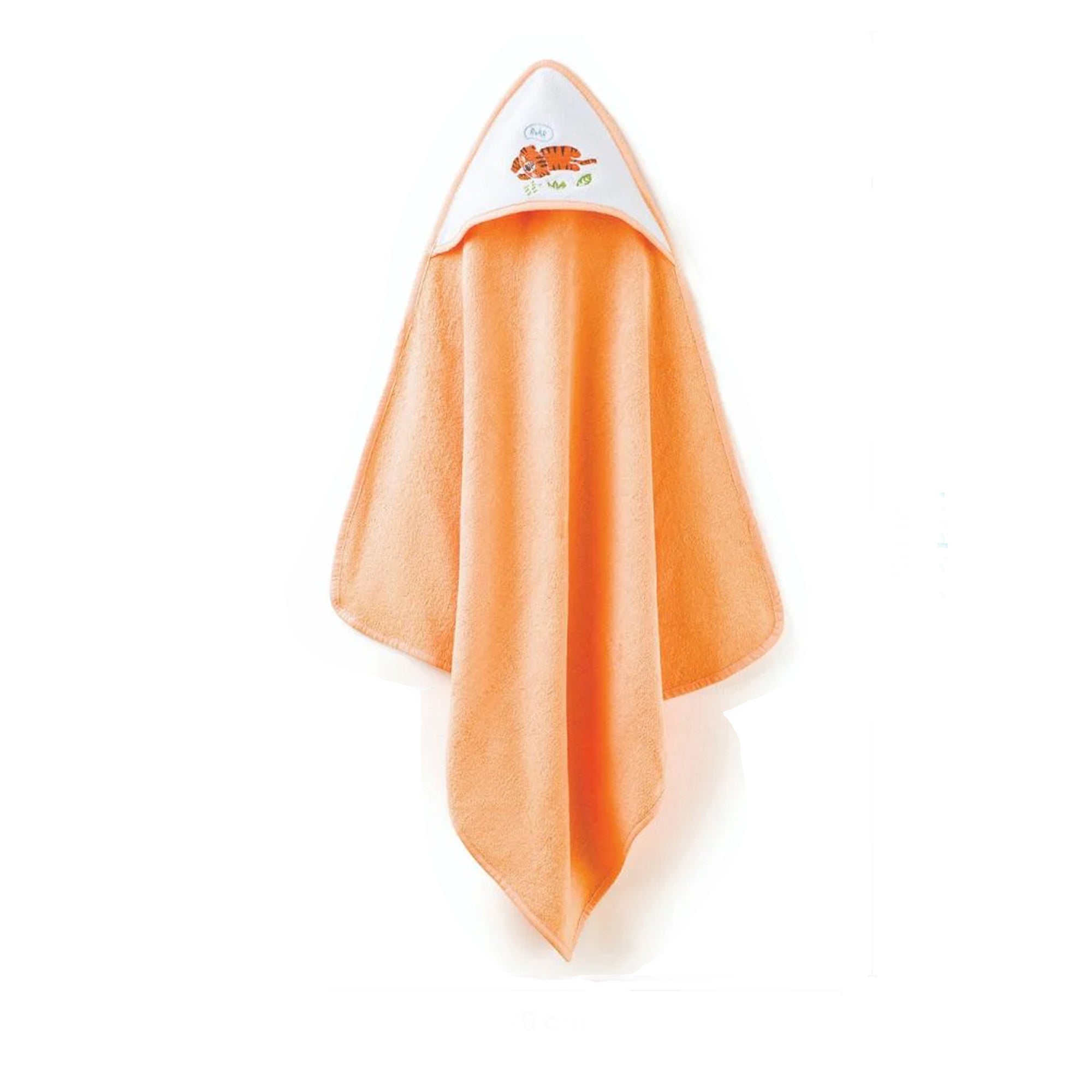 Tidy Sleep Woven Cotton Hooded Baby Bath Towel - Orange